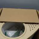 IRIS USA Top Entry Cat Litter Box, Large Enclosed with Litter Catching Lid and Scoop, Dog Proof, Cat Litter Box, White/Beige