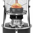 9,000 BTU Kerosene Heater, Kerosene Heaters for Indoor Use, Non Electric Portable 2 in 1 Stove & Heater for Camping, Garage, Home, and Emergency Use, Black
