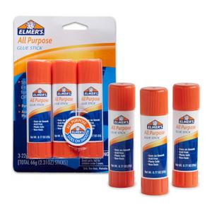 Elmer's All Purpose Glue Sticks Washable 22 Grams 3 Count, #1 Teacher Brand (Multicolor)
