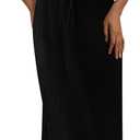 PRETTYGARDEN Womens 2025 Casual Long Summer Dresses Sleeveless Strappy Loose Flowy Beach Vacation Maxi Dress with Pockets (Small, Black)