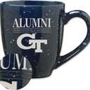 Rico Industries NCAA Alumni 16 oz Team Color Laser Engraved Speckled Ceramic Coffee Mug
