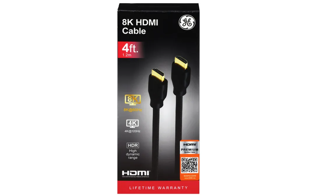 GE HDMI 8K 4 Ft Cable