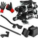 Heavy Duty Furniture Movers with Wheels, 2000 Lbs Furniture Dolly Moving Rollers Lifter Tool for Appliance, Piano Fridge Sofa, Desk, Cabinet, Pool Table, Hot Tub Safe Lifting Black