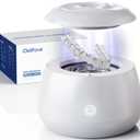 Ultrasonic Retainer Cleaner Machine 48kHz Denture and Aligner Cleaning Pod for Mouth Guards Night Guards Dental Trays Braces Toothbrushes Jewelry with 200ML Capacity (White)