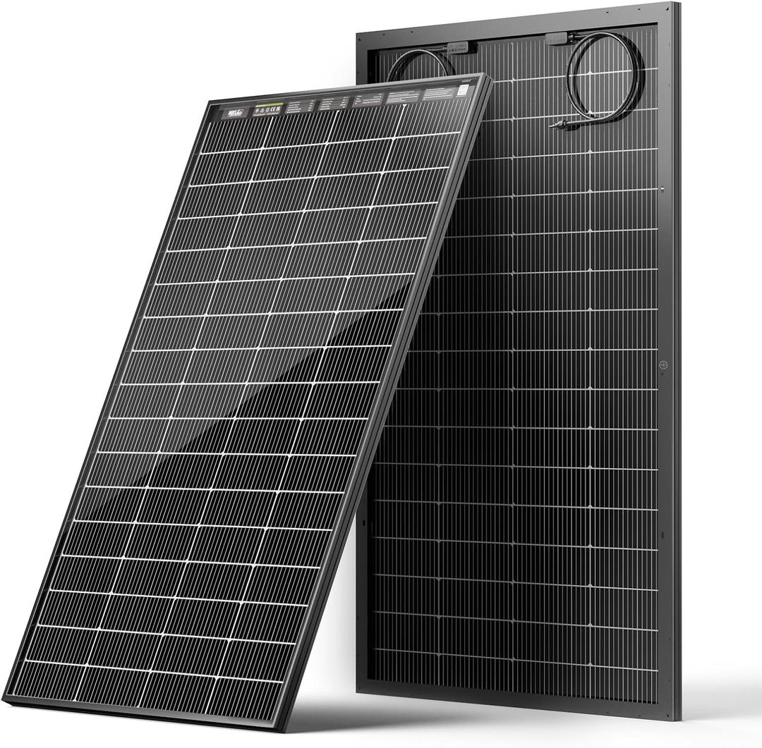 HQST N-Type 16BB 200 Watt Bifacial Solar Panel, with 25% Efficiency, Grade A+ Cells, IP65 Rating for RV, Trailer, Marine, Home Rooftop, Farm, Off Grid