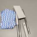 Snap Grip Mini Mop,Cloth Changing Mini Mop,35inch Long Handle Mopping Stick,360Â° Swivel Head,Dry and Wet Use,Ideal for Tight Corners,Tile and Hardwood(White,6 Reusable Cloth)