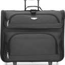 Travel Select Amsterdam Business Rolling Garment Bag, Softside Expandable Rolling 2-Wheeled Suit Carrier, Gray, One Size
