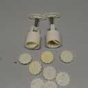 Moon Cake Mould Set,Includes12 pcs Sakura flower pattern base and 2 Pieces Bath Bombs Press,Mid Autumn Festival DIY Hand Press Cookie Stamps Pastry Tool Moon Cake Maker(50g) White L