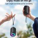 LENRUE Small Portable Bluetooth Speaker with Lights, TWS Stereo Surround Sound, Type C Powered, Bluetooth 5.3, AUX TF Card Input, Wireless for Outdoor Home, Coolest Gifts