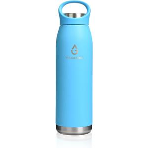 Insulated Water Bottle 24oz (710ml), Double Wall Stainless Steel Water bottle Durable Vacuum Flask Leakproof Non-sweat, Keep Cold 24H & Hot 12H