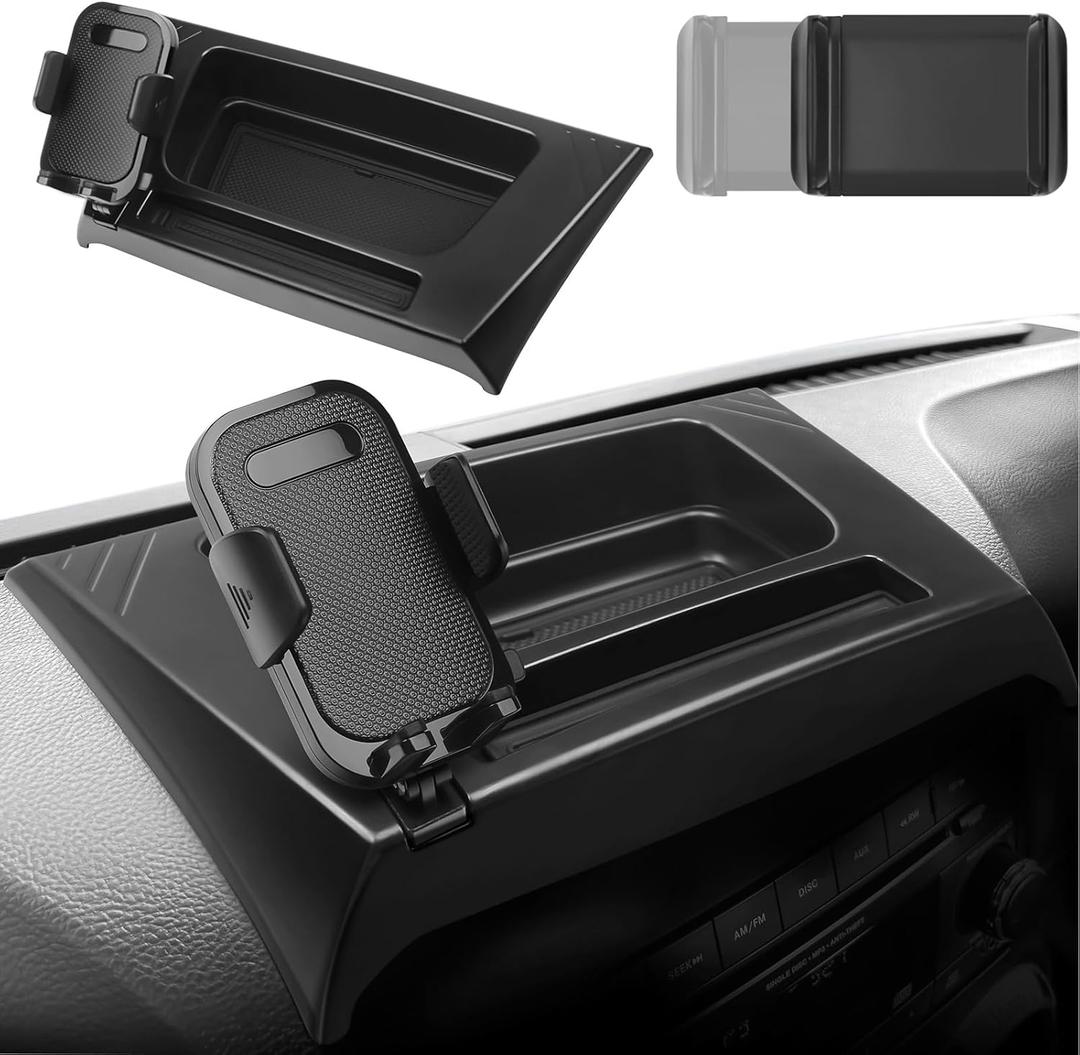 Upgraded Phone Mount Holder for Jeep Wrangler JK JKU 2011-2017 Multi-Mount Phone Holder Dash Tray System Kit w/Storage Extension Arm Metal Rod Accessories