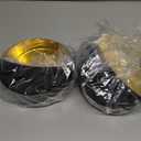 Black Wall Candle Holder Set of 2 with Gold Leaf Interior, Metal Wall Candle Sconces, Vintage Style Wall Decor for Living Room, Bedroom, and Dining Room