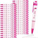 Outus 60 Pcs Retractable Baby Shower Pens Gel Pen with Rotating Messages Baby Shower Gifts for Guest Party Favors (Girl)