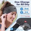 Sleep Headphones Bluetooth Headband for Side Sleeper, 17H Playtime, Wireless Headband Headphones with HD Stereo Speakers for Workout,Running,Yoga, Ideal Gifts for Men, Women, Teens, Pink+Grey