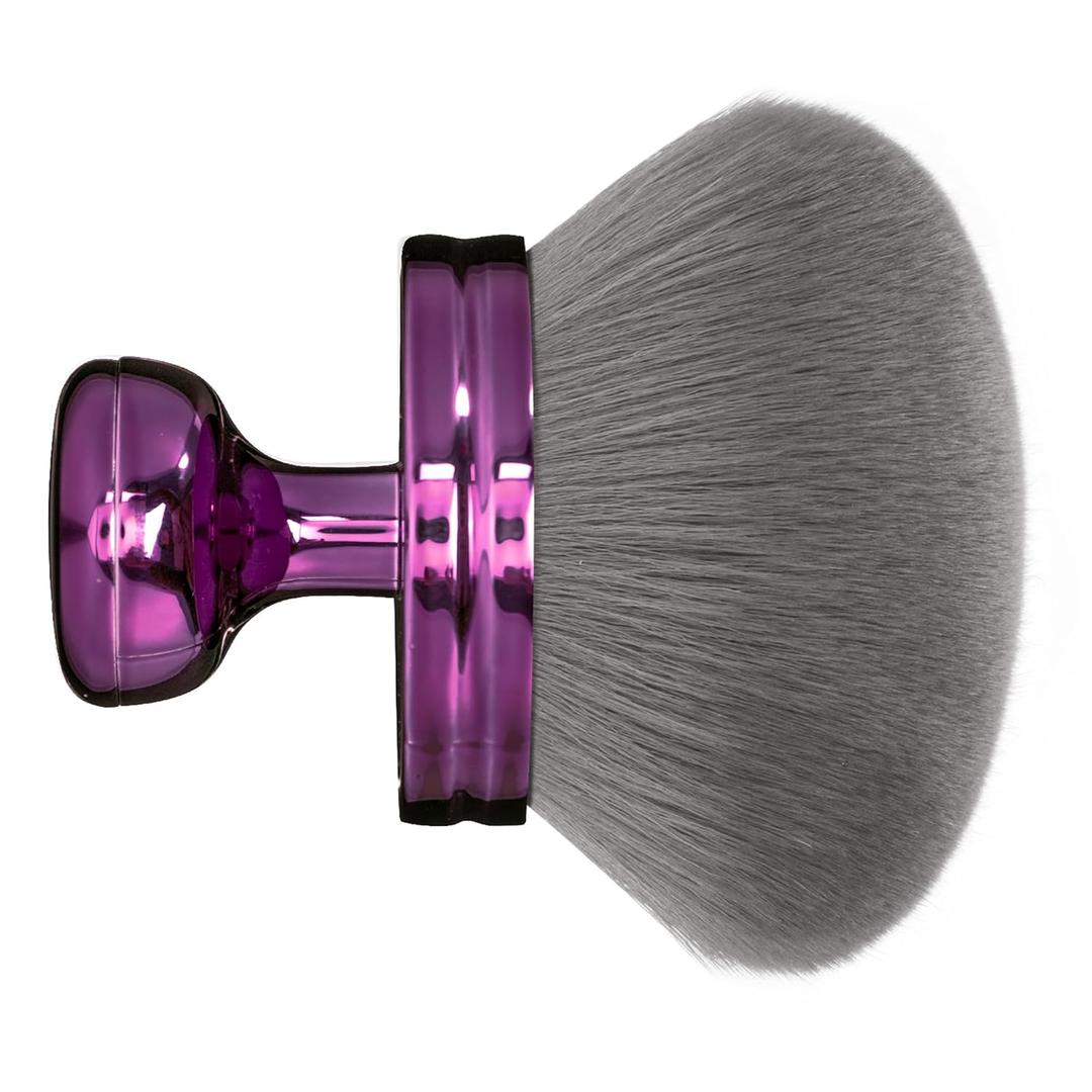 Blend & Blur Extra Large Body Makeup Brush for Self Tanner,Leg Makeup & Bronzer Self Tan Applicator, 3.2inch Wide Round Head Kabuki Brush For Application with Drawstring Bag (Purple)