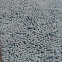 OLANLY Bathroom Rugs 47x17, Extra Soft Absorbent Chenille Bath Rugs, Rubber Backing Quick Dry, Machine Washable Bath Mats for Bathroom Floor, Tub and Shower, Home Decor Accessories, Sky Blue