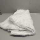 AOGU 48 Inch Faux Fur Christmas Tree Skirt White Plush Skirt for Merry Christmas Party Christmas Tree Decoration