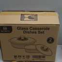 M MCIRCO 4-Piece Glass Casserole Baking Dish, Set of 2 Casseroles With Glass Lids, 1.9 Qt and 3 Qt