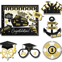 Graduation Cruise Magnets - 6 Pcs Graduation Magnets for Cruise Ship Door Class of 2026 Congrats Grad Large Ship Cabin Anchor Magnetic Stickers Decal for Carnival Cabin Party Decor