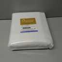 OWENIE Bob White Curtains 84 Inch Length 2 Panels Set for Living Room Bedroom, Light Filtering Rod Pocket Faux Linen Textured Curtain Drapes 84 inches Long, 2 Pcs Each 40Wx84L Inch, White