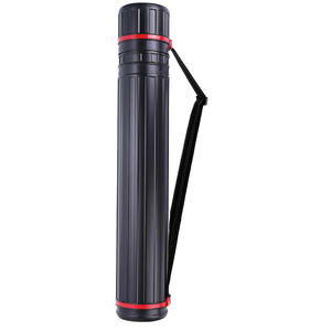 Extendable Poster Tubes Expand from 30.5” to 50” with Shoulder Strap | Carry Documents, Blueprints, Drawings and Art | Black Portable Durable Round Storage Cases