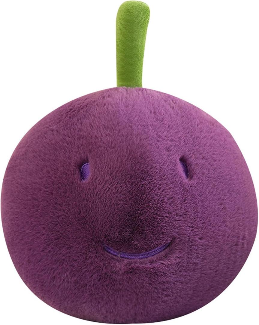 Grape Plush Pillow, Grape Stuffed Plush, Food Plush Pillow, Home Decoration Gift for Kids Adults (23.6 inch)