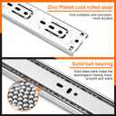 20 inch Drawer Slides 6 Pairs (12pcs) Soft Self Close 3 fold Full Extension Ball Bearing Cabinet Drawer Glides Side Mount for Dresser, Cabinet, Kitchen 100 LB Capacity 20" Silver