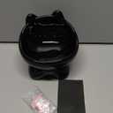 Elevated Neck Protection Cat Bowl .Cute cat Shape .Send a Bow DIY. Neck Protection to Prevent Vomiting (Keep Away from Black Chin) (Quiet Night Black)