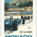 2 x Set of 6 Vintage Car Racing Poster Prints, Unframed Classic Auto Racing Wall Art by Go Ham, Turner, Beligond 5x7 Inch Retro Decor for Home, Garage, Office
