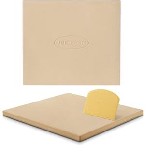 Unicook Large Pizza Stone for Oven and Grill, Heavy Duty Baking Stone for Bread, Thermal Shock Resistant Cordierite Pizza Pan, 16 x 14 Inch Rectangular