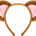 Jmkcoz Plush Animal Ears and Horns Headband Animal Cosplay Costume Headwear for Halloween Christmas Carnival Theme Party