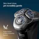 Philips Norelco Shaver i9000, Wet & Dry Electric Shaver, Ink Black, SenseIQ Technology, Triple Lift & Cut System, 360 Rotating Dual SteelPrecision Precision Blades, Nose Trimmer, Model X9000/90