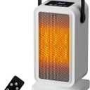 Small Space Heater for Indoor Use, Portable Desk Heater with 2s Instant Warmth, Ceramic Heating, Dual Power Modes, Timer & Overheat Protection  Personal Space Heater for Bedroom, Office, Home (White)