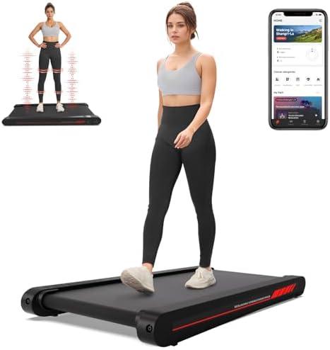 Sperax Walking Treadmill Pad with APP, 3 in 1 Under Desk Treadmill, 400W Low Noise Walking Vibration Pad with Remote Control,Portable Treadmills for Home Office