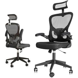 yoyomax Ergonomic Office Chair, High Back GamingChair for Big and Tall People, Adjustable Headrest/Armrests Reclining Comfy Home OfficeChair Lumbar Support Breathable Mesh ComputerChair-Black