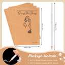 Fulmoon 50 Packs Guess The Dress Bridal Shower Games for Guests Include Wedding Shower Games Cards and Water Soluble Pencils Fun Wedding Decorations Party Supplies Games Ideas(Brown)