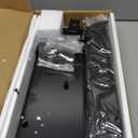 Single LCD Computer Monitor Free-Standing Desk Stand Mount Riser for 13 inch to 32 inch screen with Swivel, Height Adjustable, Rotation, Vesa Base Stand Holds One (1) Screen up to 77Lbs(HT05B-001)) (Black)