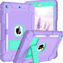 BMOUO Case for iPad 9th 8th 7th Generation (10.2 inch, 2021/2020/2019), Shockproof Protective iPad 10.2 Case with Built-in Stand/Pencil Holder, Purple