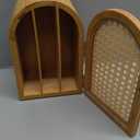 Bamboo Phone Box,Premium Cell Phone Box for Family Time, Cell Phone Jail with Charging Holes,Phone Lock Box Holds 6 Phones,Oak