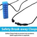 2 x Sensory Necklace  Best for Kids or Adults That Like Biting or Have Autism  Perfectly Textured Silicone Chewy Toys - Chewing Pendant for Boys (5-Pack)