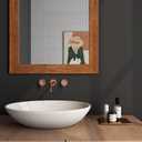 YENHOME 3"X590" Peel and Stick Mirror Frame Wood Wallpaper Border Peel and Stick Bathroom Mirror Frame Border Brown Wood Grain Tape for Mirrors Bulletin Board Border Trim Mirror Border Peel and Stick