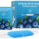 20 Packs Steam Eye Masks for Dry Eyes, Warm Compress Relief for Eye Fatigue & Puffiness, Sleep Heated Eye Mask, Disposable Travel Essentials, Spa Relaxation Gift Women, Party Favors Adults, Blueberry