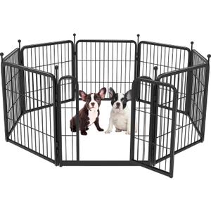FXW Rollick Dog Playpen for Yard, RV Camping, 24 inch 8 Panels for Puppy and Small DogsPatented