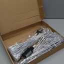 Baquler 6 Pcs Christmas 3D Snowflake Hanging Ornament with 72 LED Lights 16 Inch Christmas String Lights Metal Snowflake Lights for Patio Wedding Party Indoor Outdoor Decoration(Colorful Light)