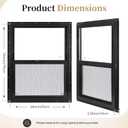 Vinyl Single Hung Sliding Window, 24" x 30" Black