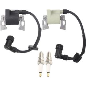 GX670 Ignition Coil Left and Right Ignition Coil compatible with Honda GX620 20HP GX670 24HP GX610 18HP V Twin Engines Replace 30500-ZJ1-023 30500-ZJ1-845 30500-ZJ1-013 with Spark plug