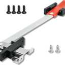 Aucuda RV Emergency Window Latch Locks, Aluminum Camper EXIT Screen Security Bars, Window Egress Support Holder with Red Handle for Travel Trailer Door in Spring, Easy Install&Extra Durable