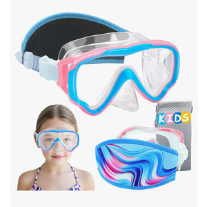 Vvinca Kids Goggles Snorkel Mask Diving Mask Swimming Goggles with Nose Cover and Straps Cover for Kids and Youth Age 6-14