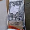 DWVO Queen Size Bed Frame with Bookcase Headboard and 4 Storage Drawers, RGB LED Bed Frame with Type-C & USB Charging Station Storage Headboard Bed, No Box Spring Needed, Noise Free, Vintage Black