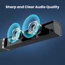 MZEIBO Sound Bar for Smart TV80W Detachable Bluetooth Soundbar with Powerful Bass, 2-in-1 Home Theater Audio System, ARC/Optical/AUX Connectivity for TV/PC/Laptop/Game Console